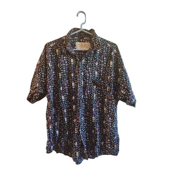 MAXX FM L button up short sleeve shirt - Picture 1 of 8
